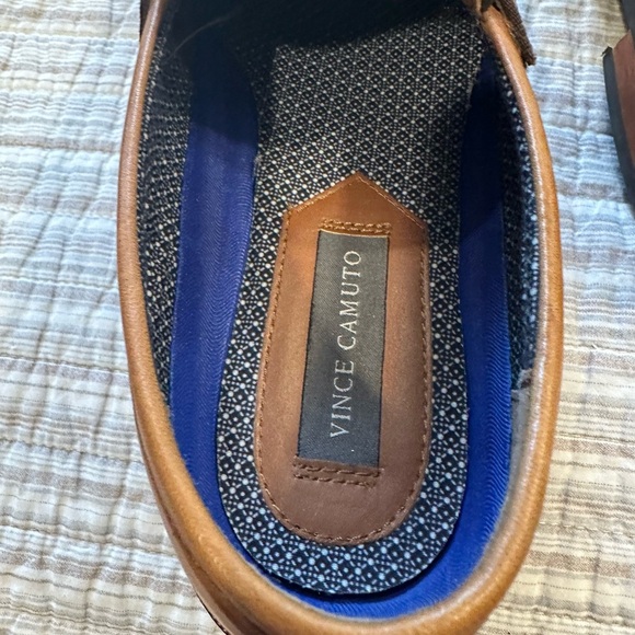 Vince Camuto VY-Layton Cognac Brown Leather Penny Loafers Men’s 8.5M Dress Shoes - Picture 5 of 9